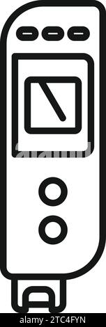 Laboratory ph meter icon outline vector. Soil measure kit. Experiment liquid Stock Vector
