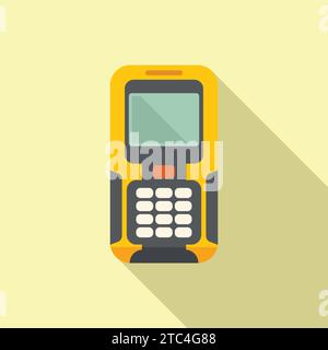 Survey laser meter icon flat vector. Tool screen electric. Sensor ...