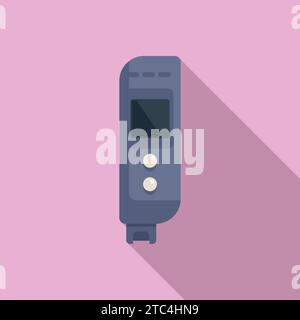 Chemical ph meter icon flat vector. Control level. Clinical base chart Stock Vector