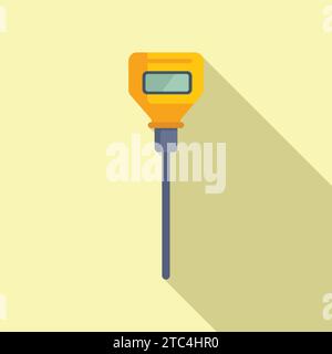 Sensor device ph icon flat vector. Level ph meter. Laboratory measure Stock Vector