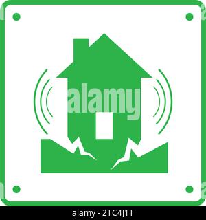 earthquake icon signal of risk of collapse Stock Vector Image & Art - Alamy