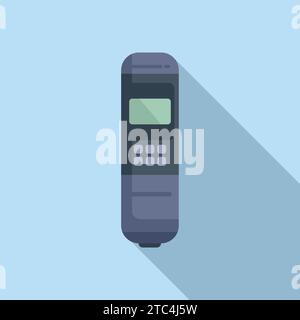 Solution food ph meter icon flat vector. Paper sensor. Device kit Stock Vector