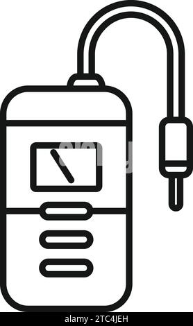 Device kit portable icon outline vector. Electronic experiment. Solution food Stock Vector