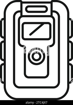 Laser meter level icon outline vector. Screen tool. Electronic altitude sensor Stock Vector
