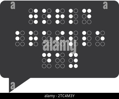 braille icon on speech bubble Stock Vector