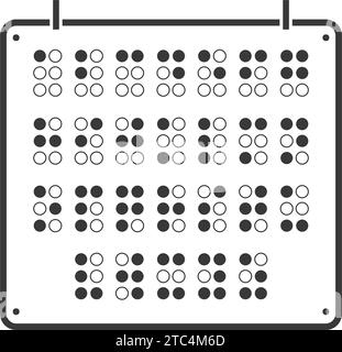 braille alphabet icon Stock Vector