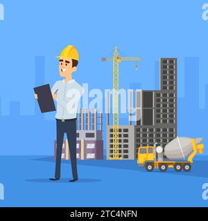 Building process concept place, cartoon style Stock Vector Image & Art ...