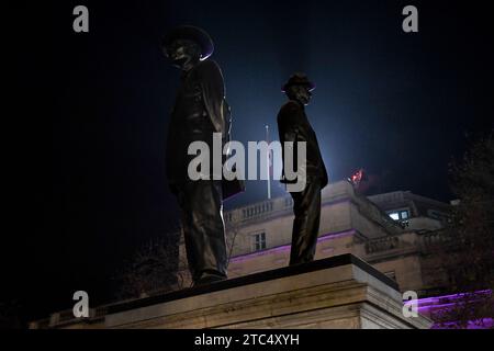 London, UK. 02nd Dec, 2023. 'Antelope' by Samson Kambalu in Trafalgar Square in London, England, UK on December 2, 2023. (Photo by Efren Landaos/Sipa USA) Credit: Sipa USA/Alamy Live News Stock Photo