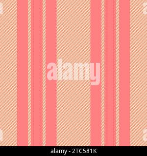Selection fabric lines stripe, doodle pattern background vector. Funky texture vertical textile seamless in red and light colors. Stock Vector