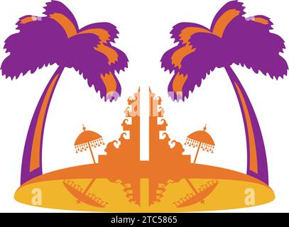 nyepi bali landmark Stock Vector