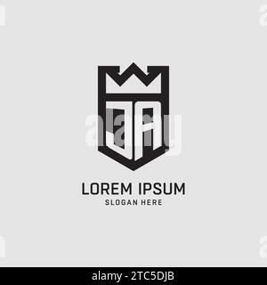 Initial JA logo shield shape, creative esport logo design vector graphic Stock Vector