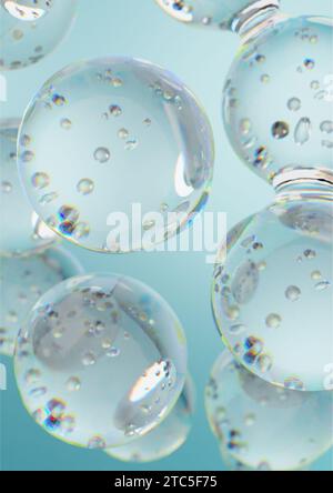 several water droplets floating in the air Stock Photo - Alamy