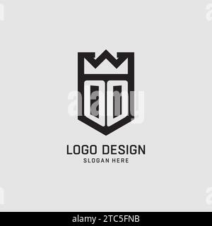 Initial OO logo shield shape, creative esport logo design vector graphic Stock Vector