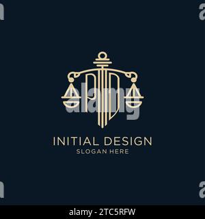 PD initial for law firm logo, lawyer logo, attorney logo design ...