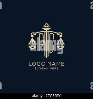 PC initial for law firm logo, lawyer logo, attorney logo design ...