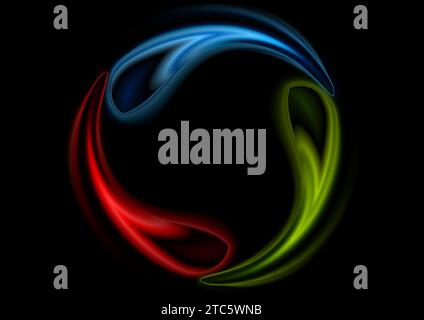 Multicolored glossy circle shape abstract background. Vector design Stock Vector
