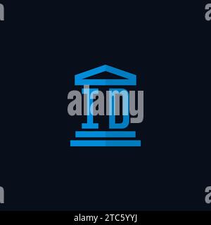 ID initial monogram with building logo design ideas Stock Vector Image ...