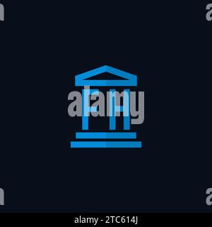 FH initial monogram with building logo design ideas Stock Vector Image ...