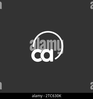 CA initial logo with rounded circle vector graphic Stock Vector