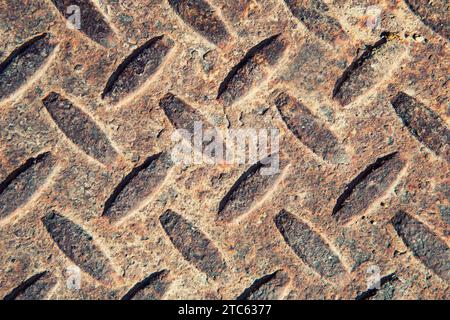 aged diamond metal texture pattern used as abstract background Stock Photo