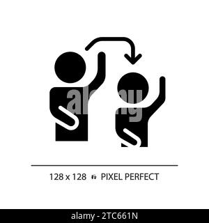 2D pixel perfect simple glyph style imitation icon Stock Vector