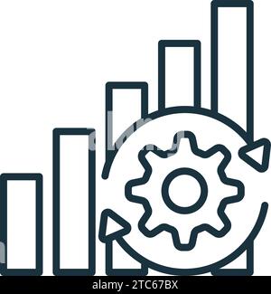 Improvement icon. Monochrome simple Human Productivity icon for ...
