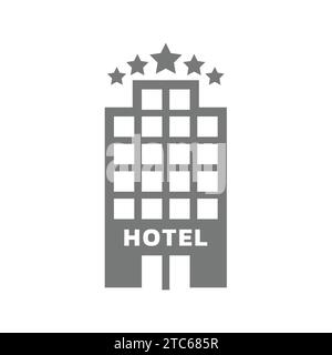 Hotel vector icon. Simple 5 stars symbol. Stock Vector