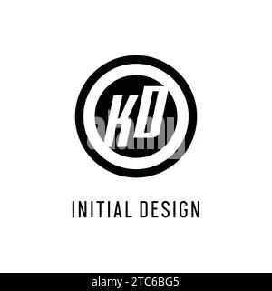 Initial KD circle round line logo, abstract company logo design ideas ...
