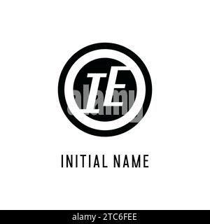 Initial ME logo concentric circle line, clean and simple monogram logo ...