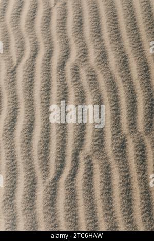 Abstract ridges and shadows through wind blown sand Stock Photo