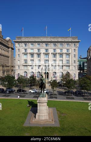 Cunard Building (1914-17) Italian Renaissance & Greek Revival Styles, one of the Three Graces on the Pier Head Liverpool England UK Stock Photo