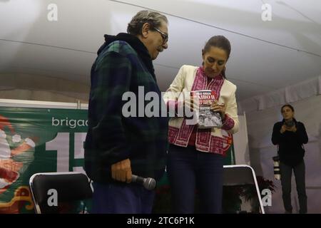 Non Exclusive: December 10, 2023 in Mexico City, Mexico:  The sole pre-candidate of Morena, PT and PV for the presidency of Mexico; Claudia Sheinbaum Stock Photo