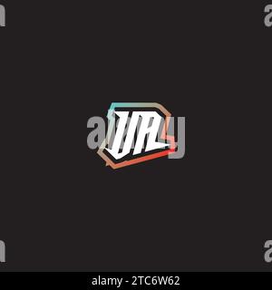 VA letter combination cool logo esport initial and cool color gradattion ideas Stock Vector
