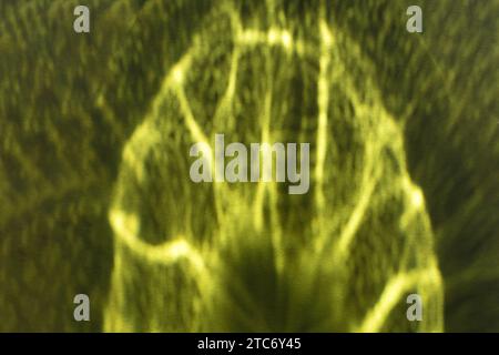 Abstract green water ripple texture overlay. Summer copy paste background Stock Photo