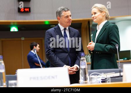 Brussels, Belgium. 07th Dec, 2023. Nicolas Landemard/Le Pictorium - Tour de table of the Eurogroup. - 07/12/2023 - Belgium/Brussels/Brussels - European finance ministers met today in the Eurogroup. Credit: LE PICTORIUM/Alamy Live News Stock Photo