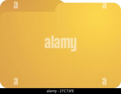Folder Icon in vector flat gradient style color, illustration, art for design, ui, web, interface Stock Vector
