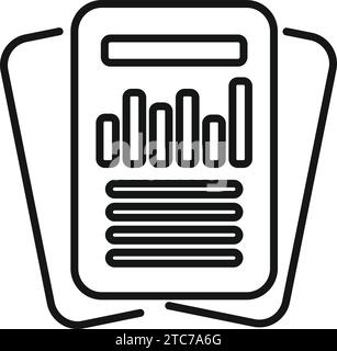 Paper planner icon outline vector. Record keeping documents. Financial plan Stock Vector