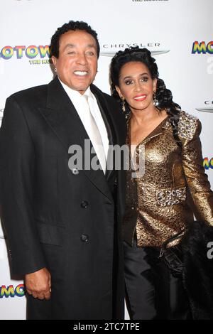 Smokey Robinson and Frances Glandney arriving at the Pre-GRAMMY Gala ...