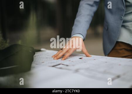 Innovative Architects Collaborating on Construction Design Project Stock Photo