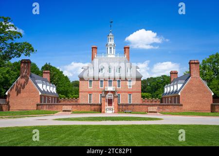 WILLIAMSBURG, VIRGINIA, USA - MAY 8, 2023: The Governor's Palace. The palace was the official residence of the royal governors of the Colony of Virgin Stock Photo