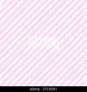 Diagonal pink stripes pattern. Seamless background pink on darker pink stripes Stock Vector