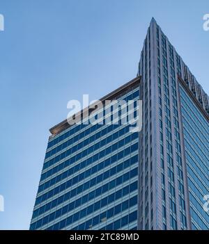 A picture of a modern office building in the business district of Warsaw Stock Photo