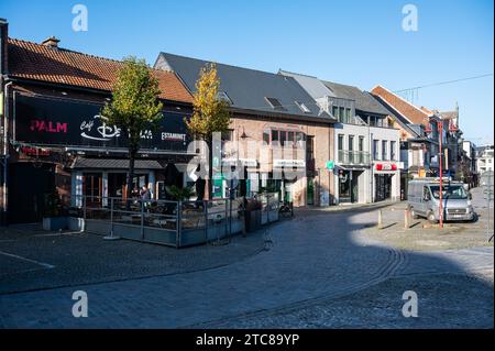 Londerzeel, Flemish Brabant Region, Belgium, November 28, 2023 - Traditional restaurants and bars at the old village square Credit: Imago/Alamy Live News Stock Photo