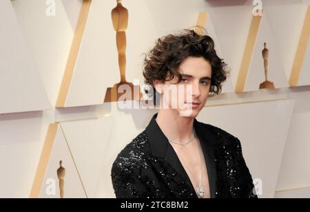 Timothee Chalamet at the 94th Annual Academy Awards held at the Dolby Theatre in Los Angeles, USA on March 27, 2022 Stock Photo