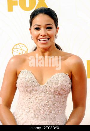 LOS ANGELES, CA, SEPTEMBER 20, 2015: Gina Rodriguez at the 67th Annual Primetime Emmy Awards held at the Microsoft Theater in Los Angeles, USA on Stock Photo