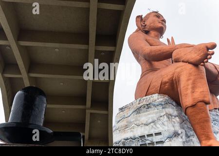 hindu god lord shiva with shivalinga isolated statue with bright background at morning image is taken at statue of belief nathdwara rajasthan india. Stock Photo