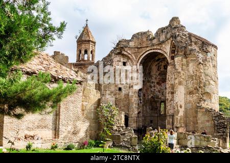 Ninotsminda, Georgia - September 24, 2023: ruined Ninotsminda Cathedral in Kakheti region of Georgia on autumn day Stock Photo