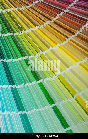 Multi colored color sampler top view Stock Photo