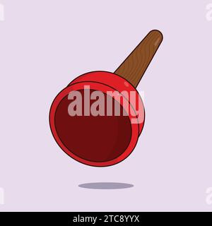 Plunger Vector Icon Illustration Construction clean Plunger icon Stock Vector