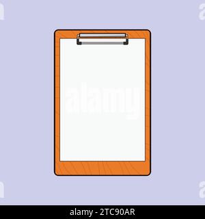 Paper Clipboard Vector Icon Illustration Icon School Exam Clipboard Stock Vector